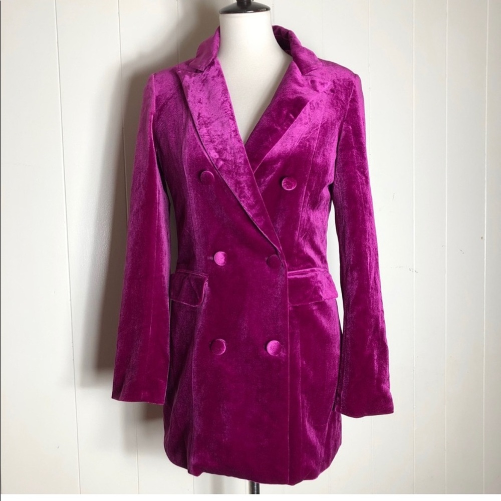 Elegant Purple Velvet Women's Dress